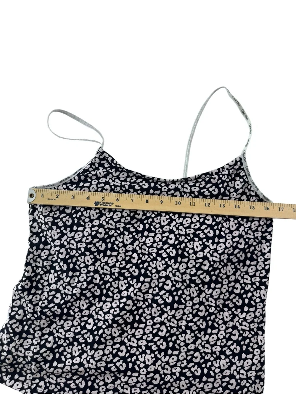 Calvin Klein Black & White Leopard Print Cami Short Pajama Set xl